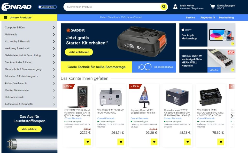 Conrad com Online Electronics Store Germany
